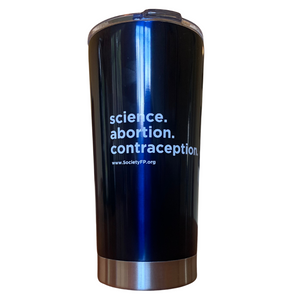 “Science. abortion. contraception.” travel tumbler