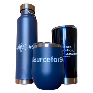 “Science. abortion. contraception.” travel tumbler